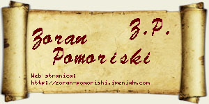 Zoran Pomoriški vizit kartica